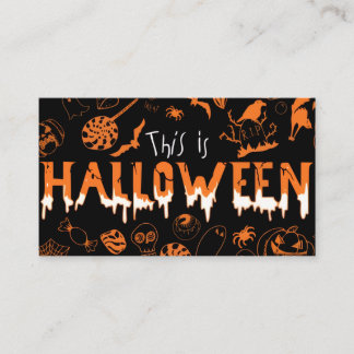 Carte De Visite "C'est Halloween – Style effrayant pour les audaci