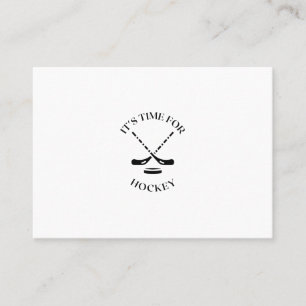 Carte De Visite C'est l'heure du hockey