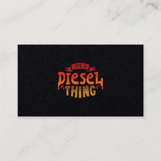 Carte De Visite C'est un cadeau de conducteur de camion diesel (Devant)