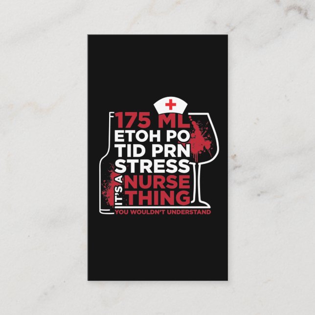 Carte De Visite C'est une infirmière certifiée (Devant)