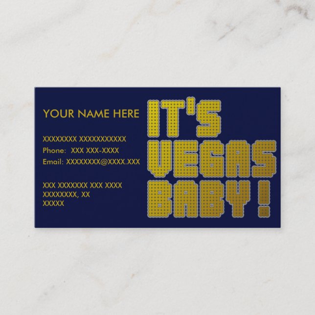 Carte De Visite C'est Vegas Baby ! (Devant)