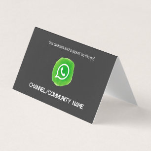 Carte De Visite Chaîne communautaire WhatsApp QR
