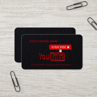 Carte De Visite Chaîne YouTube, Youtubeur