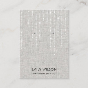 CARTE DE VISITE CHAÎNES DE LUMIÈRE GRAY LINEN STUD EARRY EARRY A