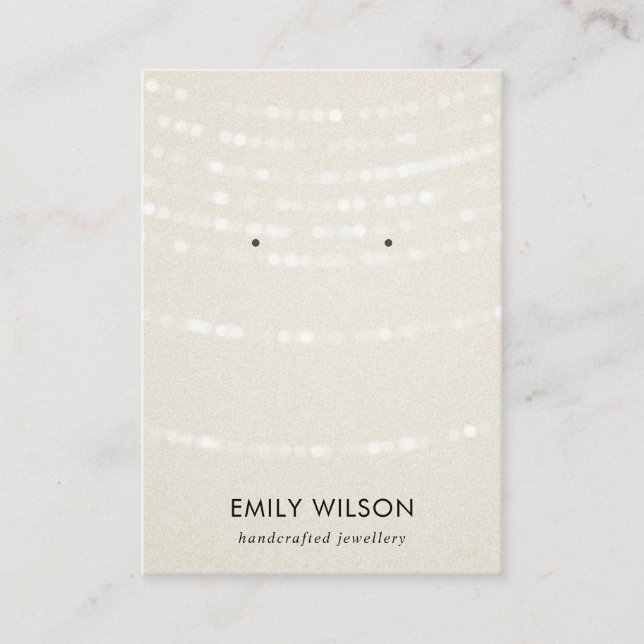 CARTE DE VISITE CHAÎNES LUMINEUSES BLANCHES DE PEARL ÉTUDIANT (Devant)