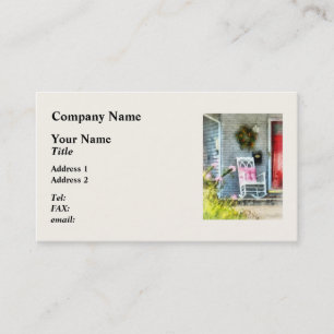 Carte De Visite Chaise de basculage avec le coussin rose