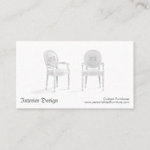 Carte De Visite Chaise Rétro Meubles Designer d'Intérieur Décor