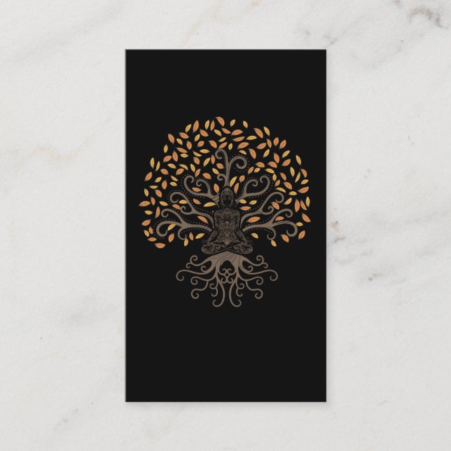 Carte De Visite Chakra Arbre Spirituel Reiki Yoga Méditation (Devant)