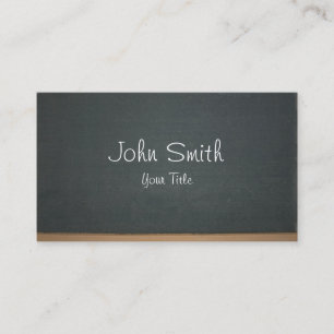 Carte De Visite Chalkboard Professeur Professeur Enseignant Tutor