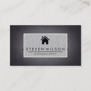 Carte De Visite Chalkboard Real Estate Professional Linen