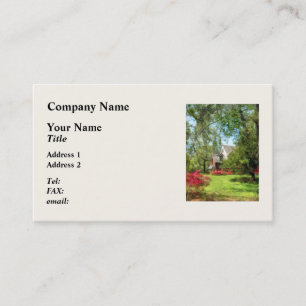 Carte De Visite Chambre suburbaine avec des azalées