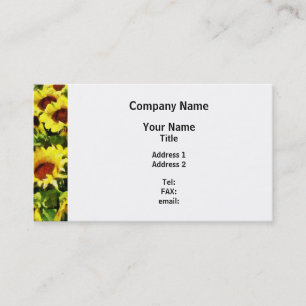 Carte De Visite Champ de tournesols