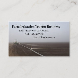 Carte De Visite Champ de tuyauterie d'irrigation du tracteur