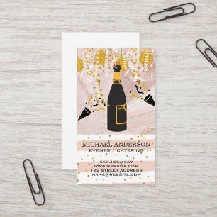 Carte De Visite Champagne / Confettis et Ballons