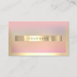 Carte De Visite Champaign Gold Frame Metallic Ombre Luxury VIP