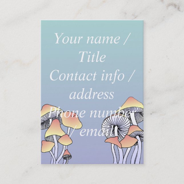 Carte De Visite Champignons (Devant)