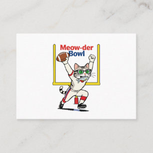 Carte De Visite Champion du Meow-der Bowl Chat de football américa
