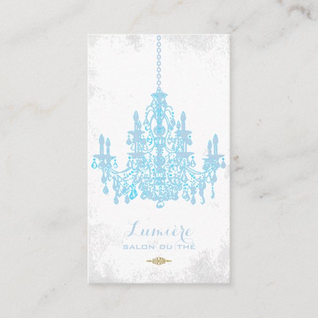 Carte De Visite Chandelier bleu placide PixDezines/DO-IT-YOURSELF  (Devant)