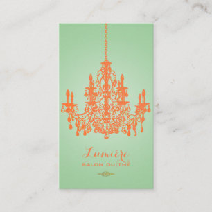 Carte De Visite Chandelier corallien orange PixDezines/couleur DO-