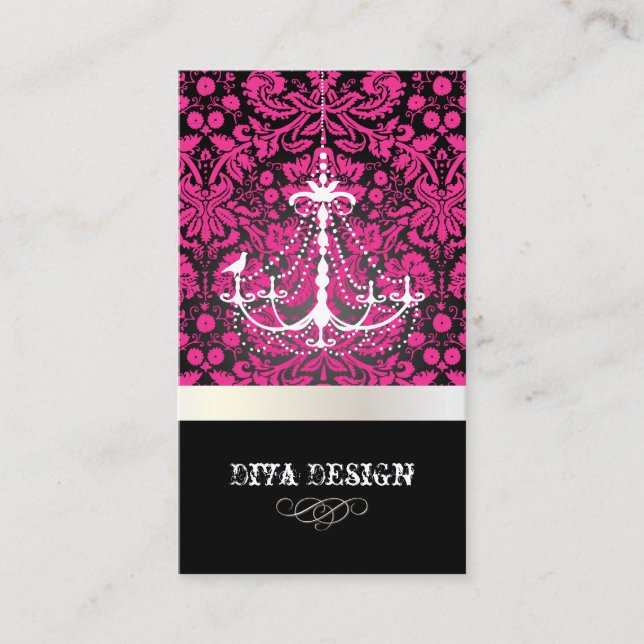 Carte De Visite Chandelier PixDezines + damas dentelles /perle + b (Devant)