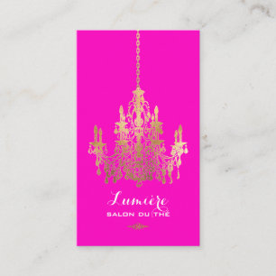 Carte De Visite Chandelier PixDezines Faux Gold Foil/DO-IT-YOURSEL