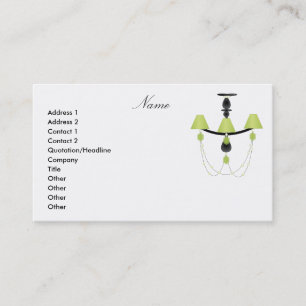 Carte De Visite Chandelier vert