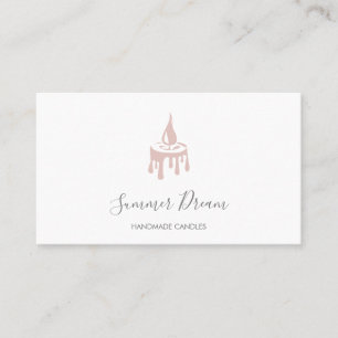 Carte De Visite Chandelière moderne Blush Pink Minimaliste abeille