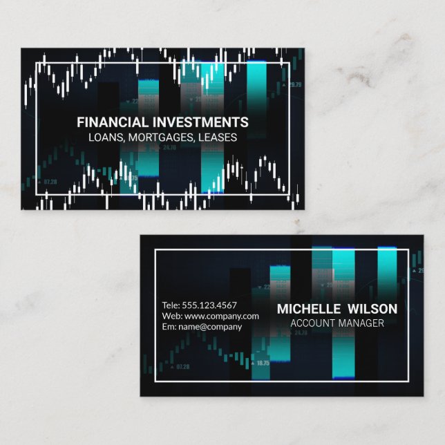 Carte De Visite Chandeliers stocks | Finances (Devant / Derrière)