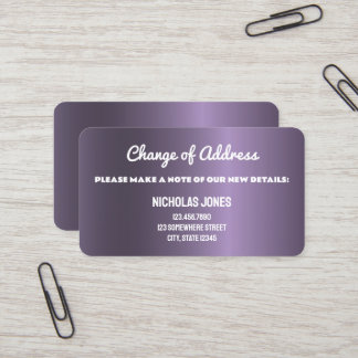 Carte De Visite Changement d'adresse magnifique