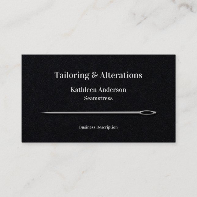 Carte De Visite Changements de couture sur mesure Simple Aiguille  (Devant)