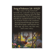 Chanson de Salomon 2:8-10, 4:6 et 8:14 Boîte de ca