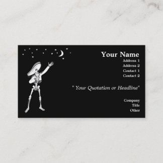Carte De Visite Chanter une sérénade à le squelette