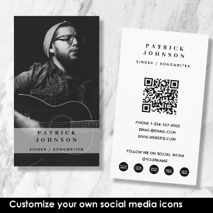 Carte De Visite Chanteur musicien auteur-compositeur Photo Médias 