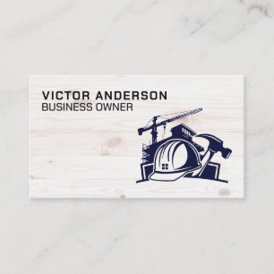 Carte De Visite Chantier de construction   Col bleu