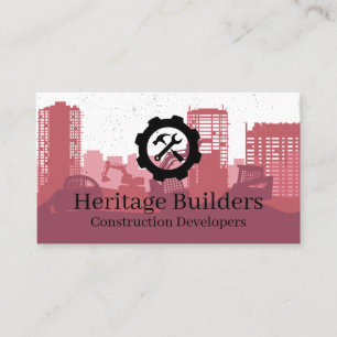 Carte De Visite Chantier de construction Entrepreneurs