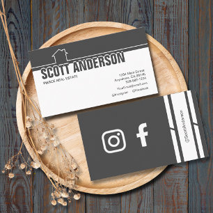 Carte De Visite Charbon Accueil Icône Médias sociaux