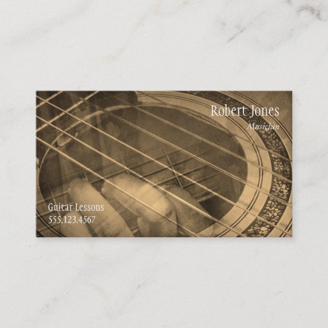 Carte De Visite Chargé de cours de guitare (Devant)