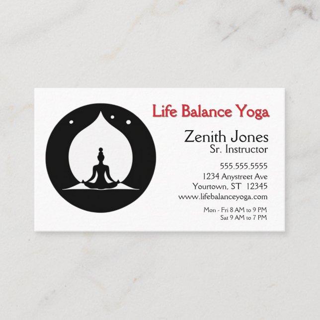 Carte De Visite Chargeur Lotus Position et Flame Yoga (Devant)