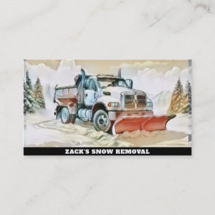 Carte De Visite *~* Chariot de chasse à neige pour l'enlèvement de