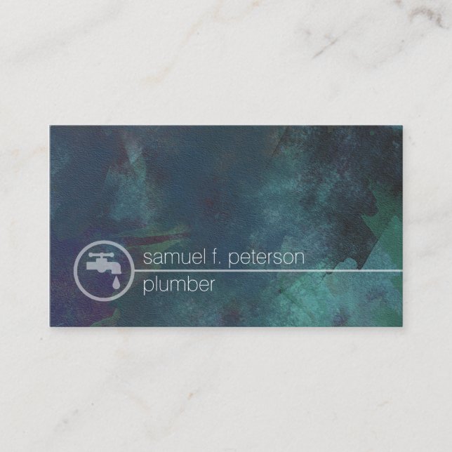 Carte De Visite Chariot de plomberie à fuiter Faucet Home Réparati (Devant)