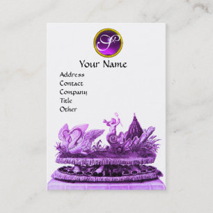 CARTE DE VISITE CHARIOT ÉLÉGANT DE SWANS AVEC CUPCAKES ET PASTEUR