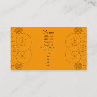 Carte De Visite Charleston - orange