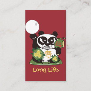 Carte De Visite Charme chanceux de panda de Dieu de longue vie