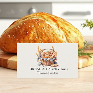 Carte De Visite Charme Panier de pain et de blé Boulangerie
