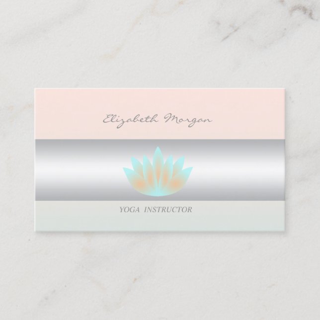 Carte De Visite Charme Professionnel Moderne Fille, Lotus (Devant)