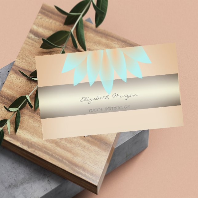 Carte De Visite Charme Professionnel Moderne Fille, Lotus (Créateur téléchargé)