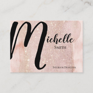 Carte De Visite Charme rose de miroitement de miroitement de
