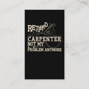 Carte De Visite Charpentier à la retraite papa mari boisé