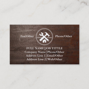 Carte De Visite Charpentier Outils de construction professionnelle