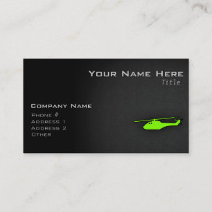 Carte De Visite Chartreuse, hélicoptère Neon Green